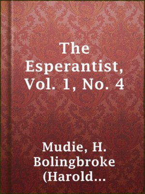 cover image of The Esperantist, Vol. 1, No. 4